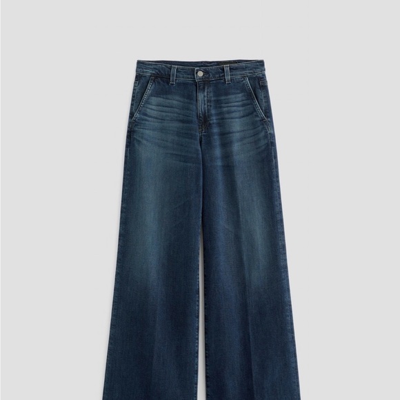 AG Adriano Goldschmied Dark Blue Straight Leg Jeans - Picture 1 of 3